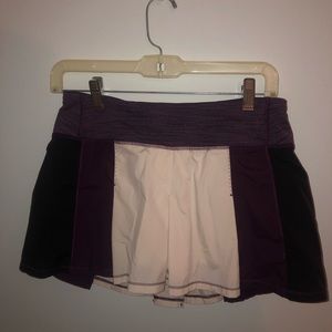Multicolored Lululemon Running Skirt